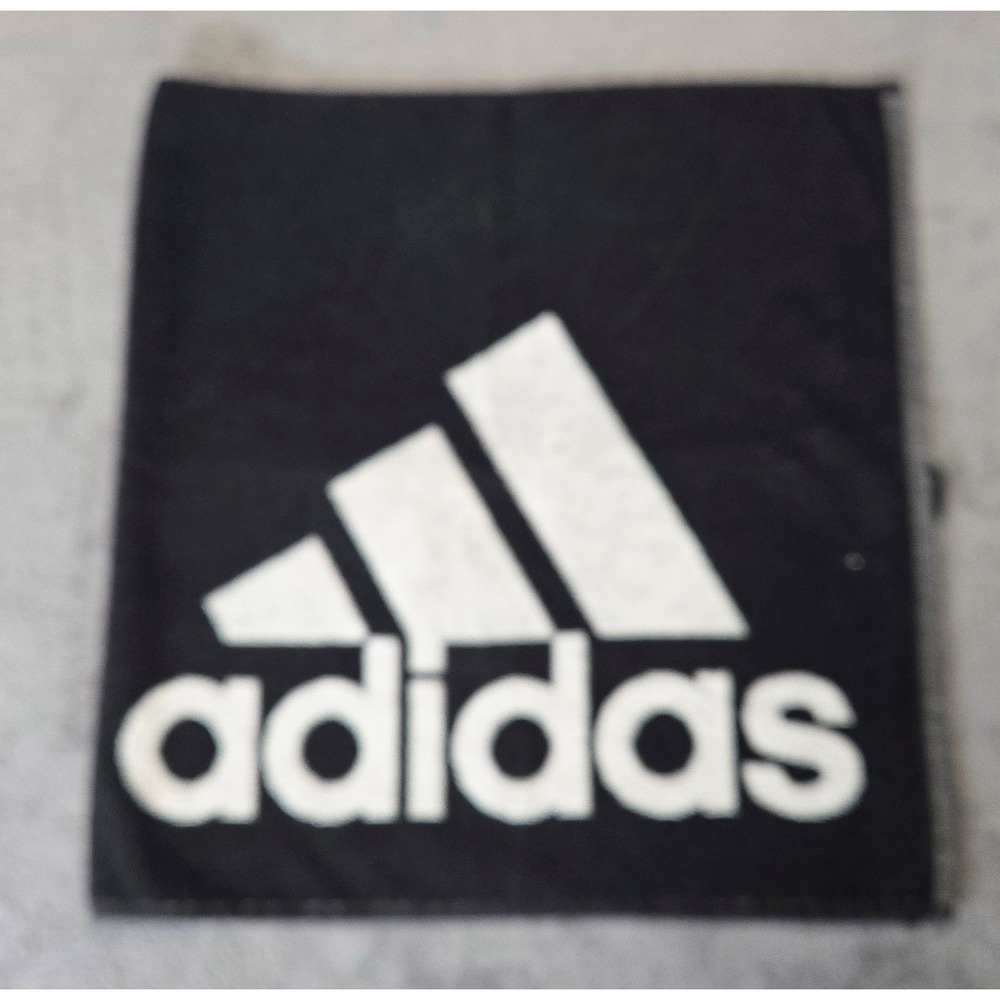 Adidas Sports Towel Black White Logo Gym Golf Cotton Terry Hand Towel